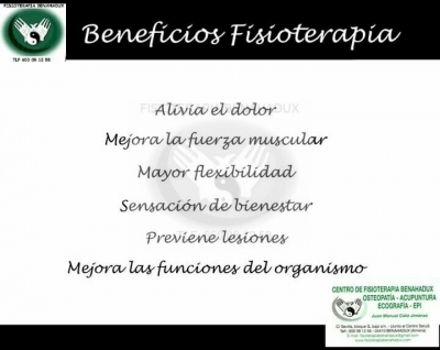BENEFICICIOS FISIOTERAPIA