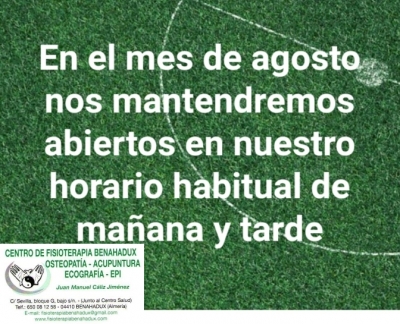 en agosto estaremos abiertos